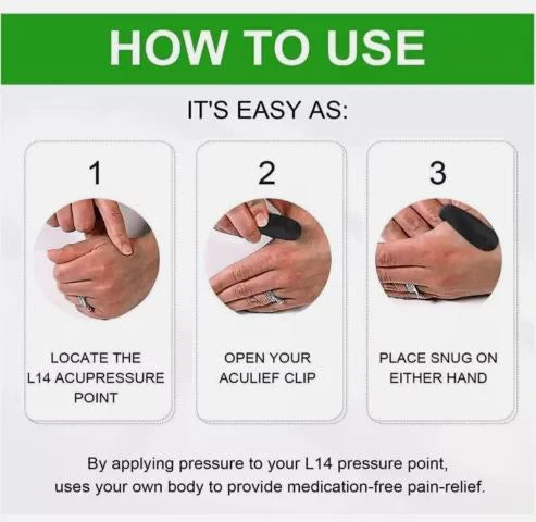 Sugar Control LI4 Acupressure Point Clip.