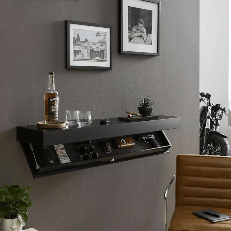 MAGICFLAP DESIGNER SHELF WITH SECRET COMPARTMENT.